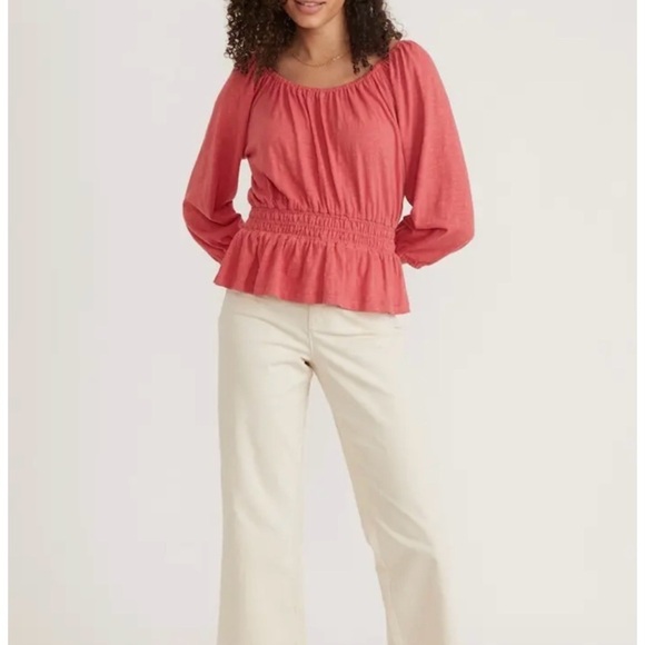 Marine Layer Shirred Cotton Top Size Small - Picture 1 of 9